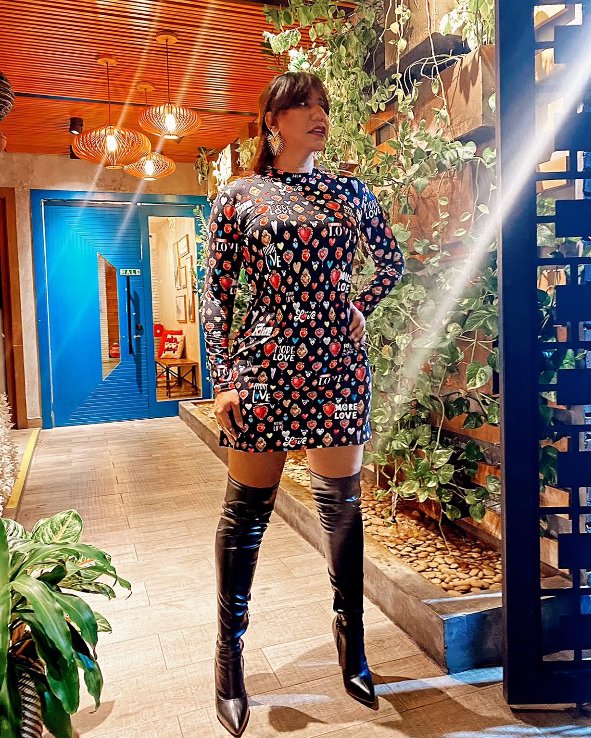 Vibrant printed dress
